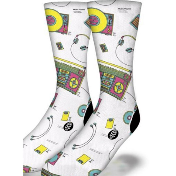 90s Old School Electronics Socks by Savvy Sox NEW Made in the USA Retro - Picture 2 of 2